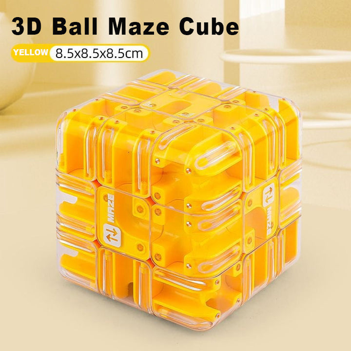 3D labyrinth cube with metal ball | Stornfield