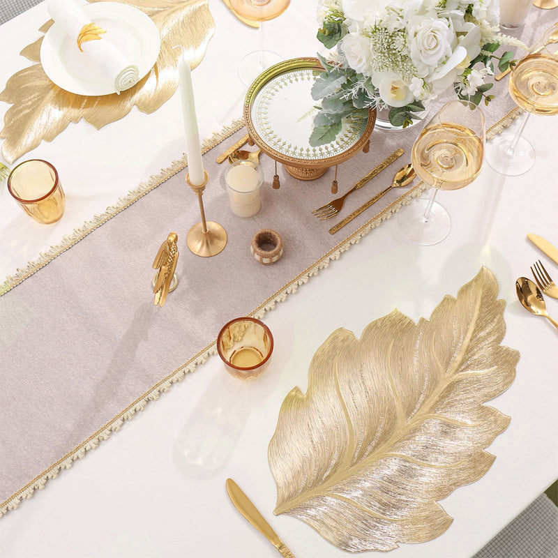 Gold Leaf Luxury Placemat – 3D Elegant Table Mat made of PVC | Stornfield