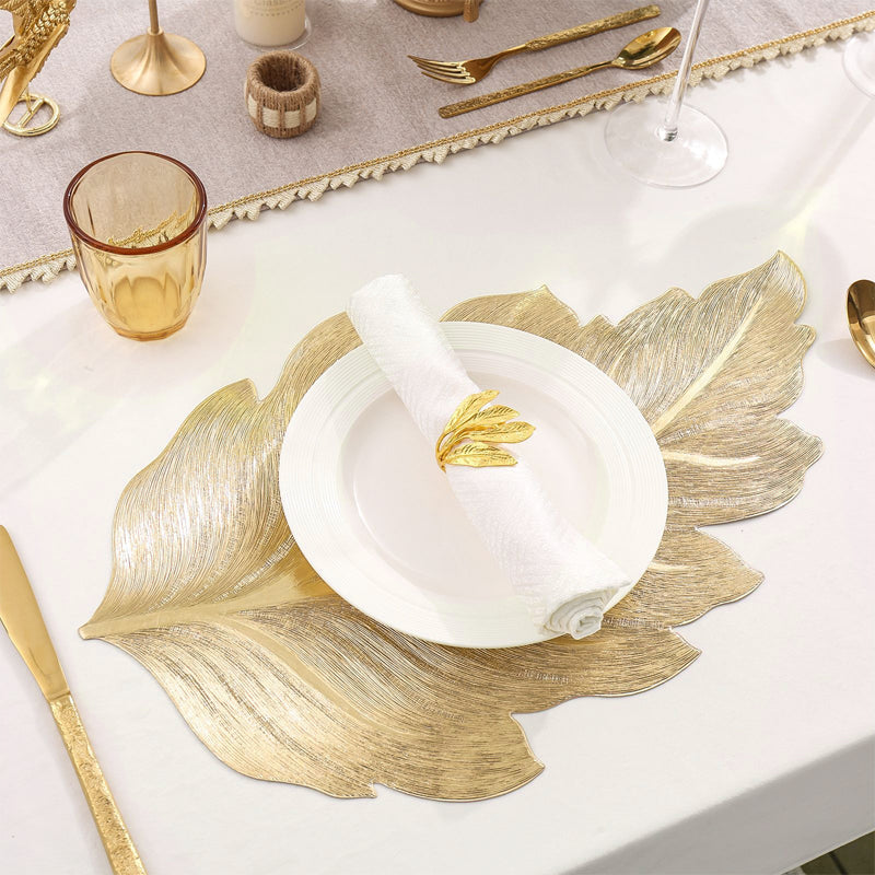 Gold Leaf Luxury Placemat – 3D Elegant Table Mat made of PVC | Stornfield