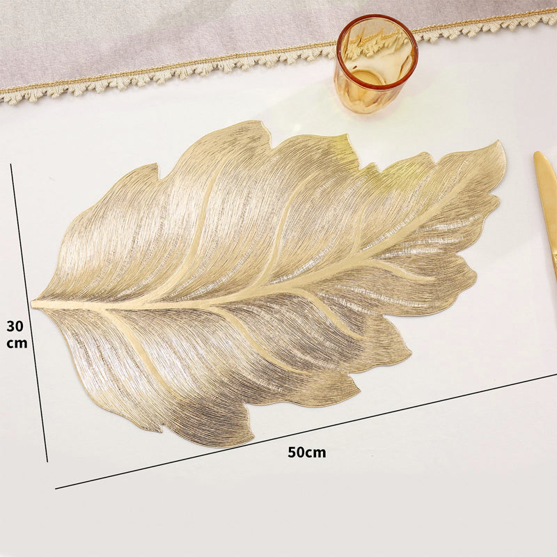 Gold Leaf Luxury Placemat – 3D Elegant Table Mat made of PVC | Stornfield