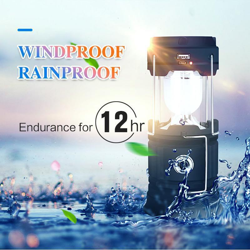 3-in-1 LED camping lantern with flickering flame | Stornfield