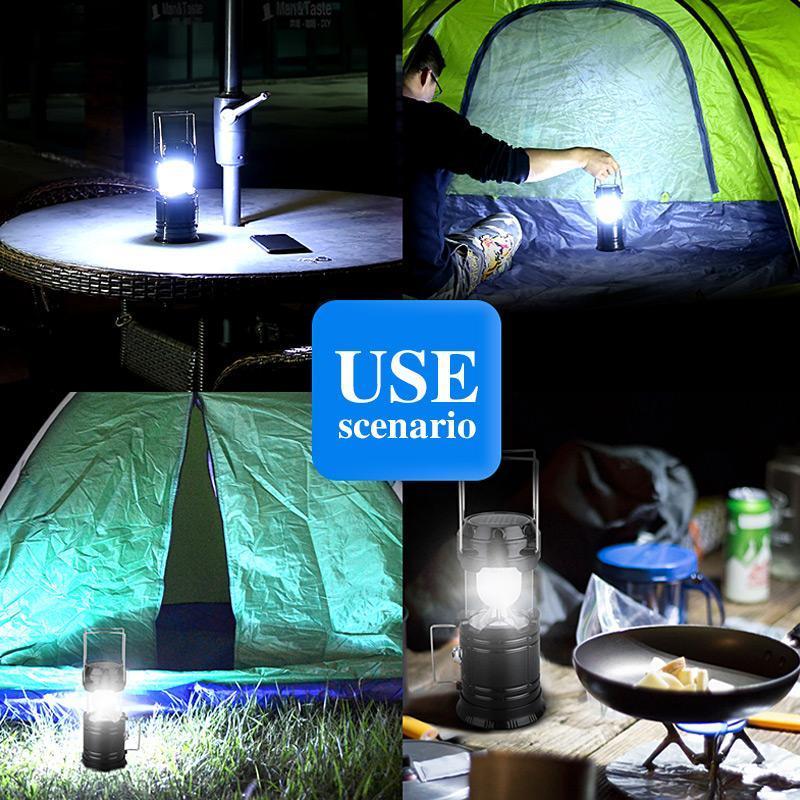 3-in-1 LED camping lantern with flickering flame | Stornfield