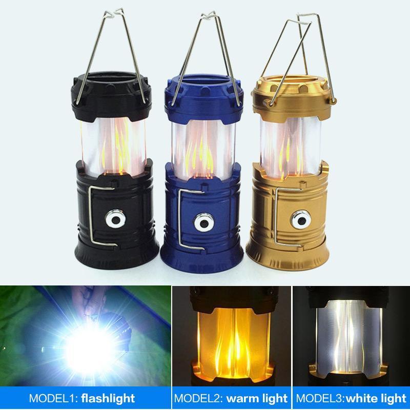 3-in-1 LED camping lantern with flickering flame | Stornfield