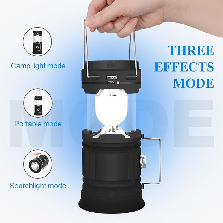 3-in-1 LED camping lantern with flickering flame | Stornfield