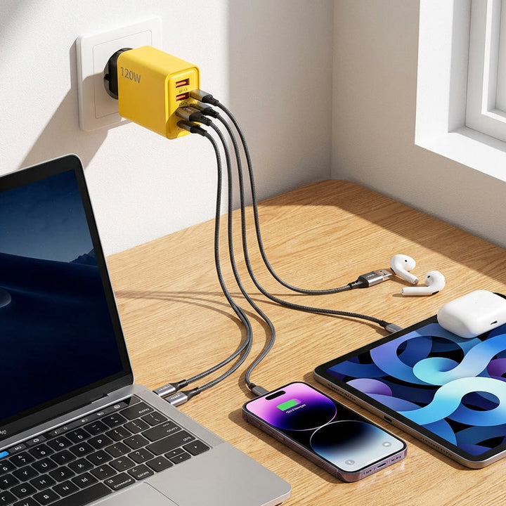 120W USB fast charger with 4 ports | Stornfield