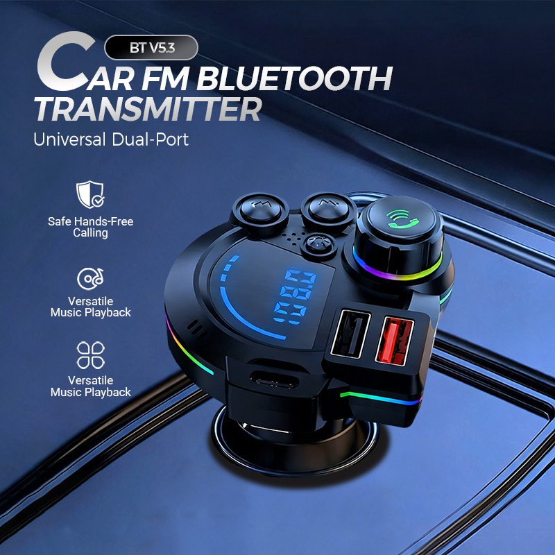 Car FM Transmitter Bluetooth 5.3 Dual-USB | Stornfield