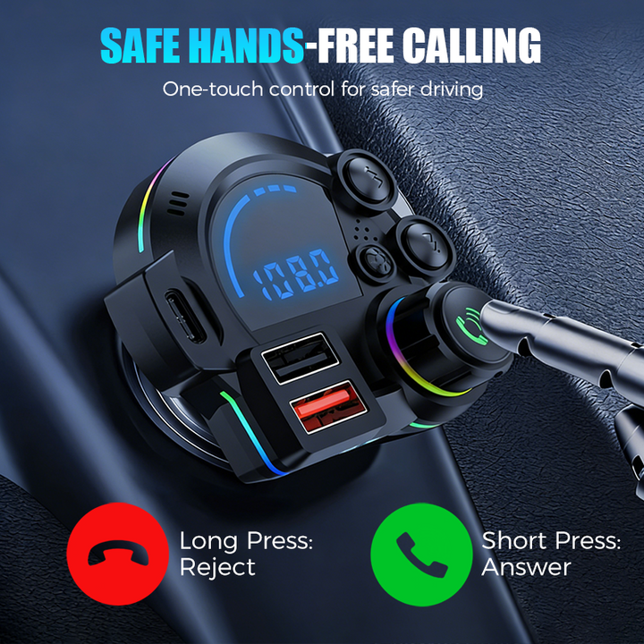 Car FM Transmitter Bluetooth 5.3 Dual-USB | Stornfield