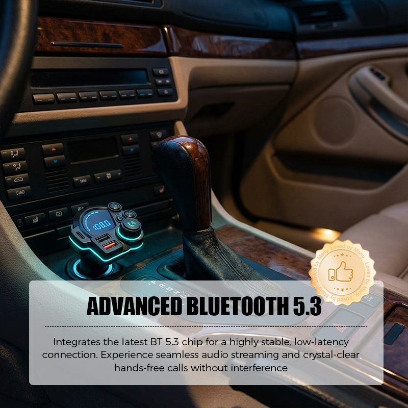 Car FM Transmitter Bluetooth 5.3 Dual-USB | Stornfield