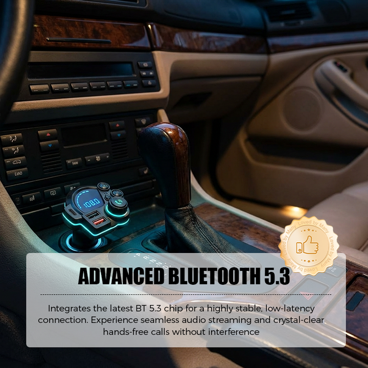 Car FM Transmitter Bluetooth 5.3 Dual-USB | Stornfield