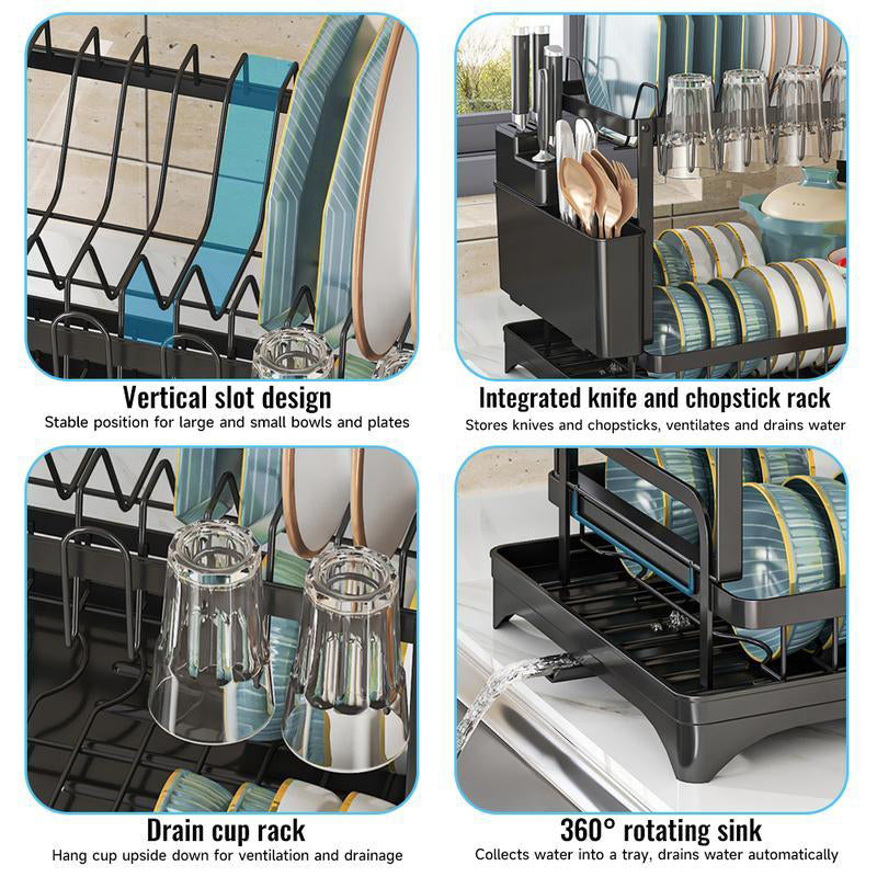 Premium 2-layer dish rack for the kitchen | Stornfield