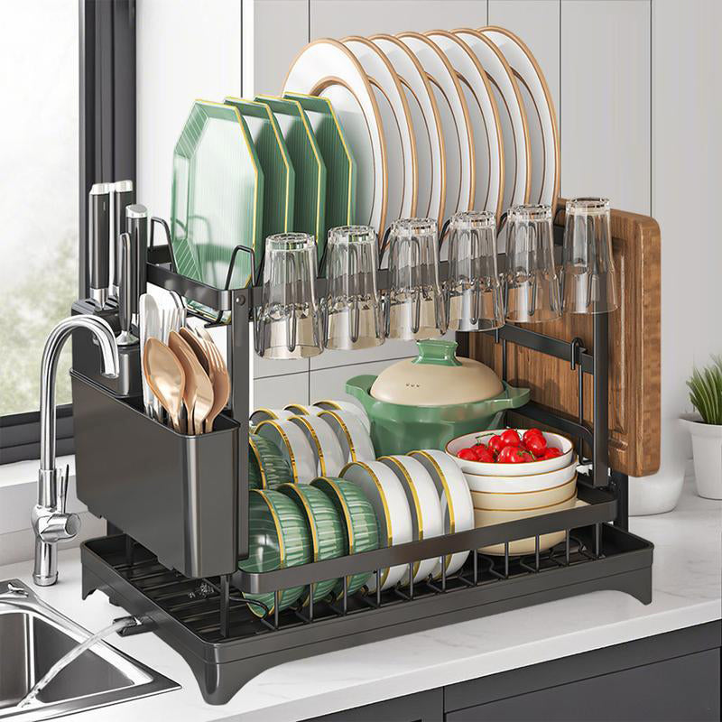Premium 2-layer dish rack for the kitchen | Stornfield