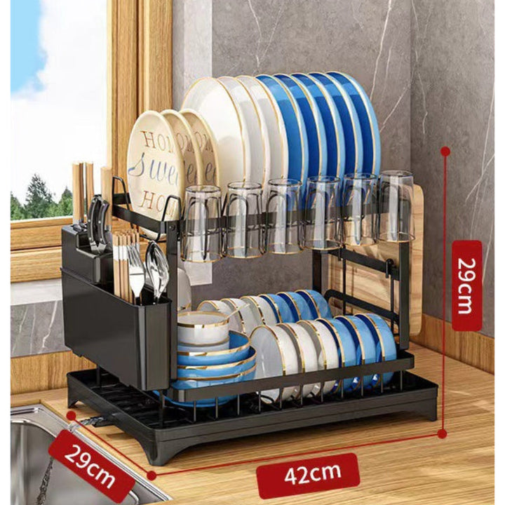 Premium 2-layer dish rack for the kitchen | Stornfield