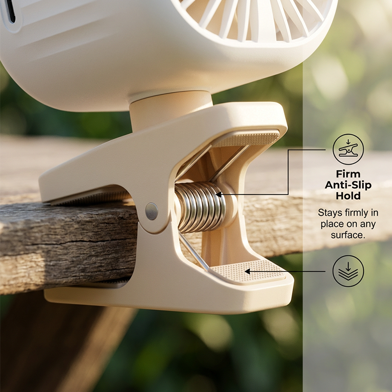 Rechargeable Clip-On Air Cooler for Outdoors | Stornfield