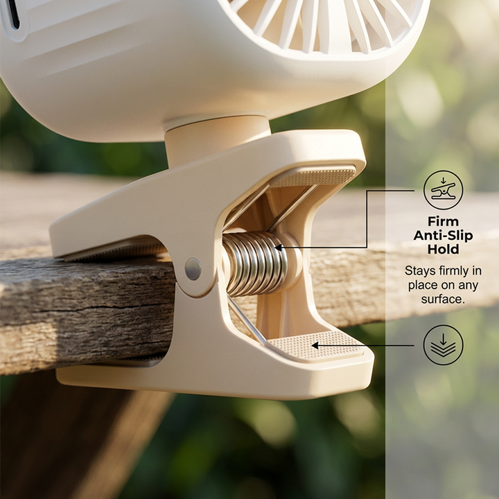 Rechargeable Clip-On Air Cooler for Outdoors | Stornfield