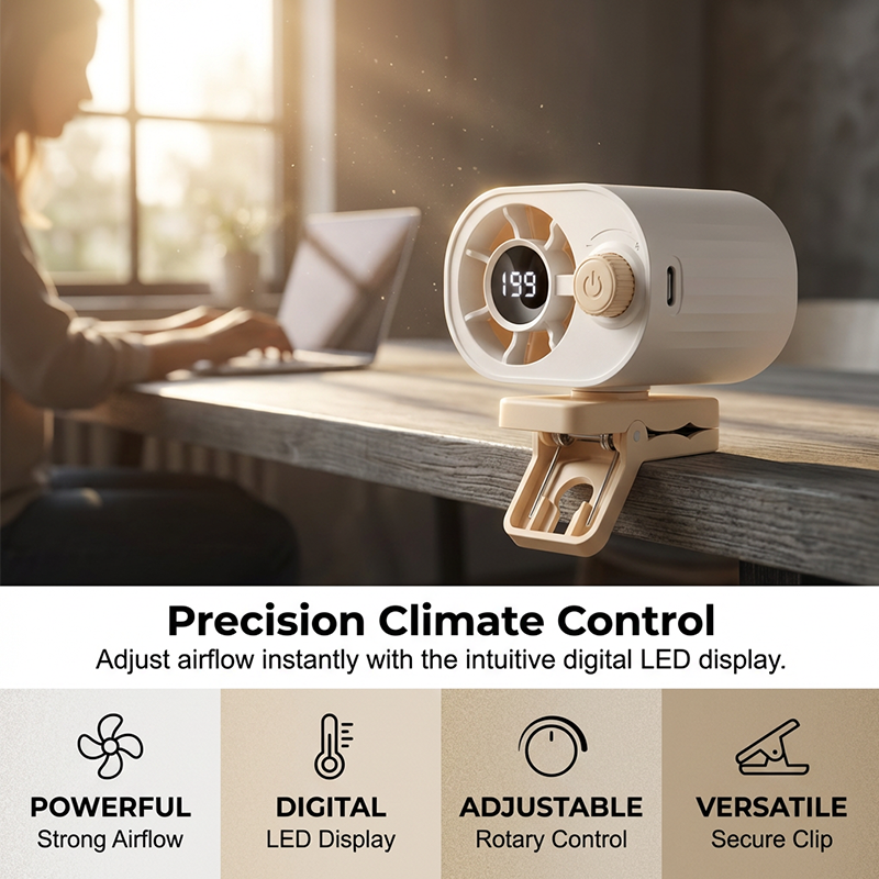 Rechargeable Clip-On Air Cooler for Outdoors | Stornfield