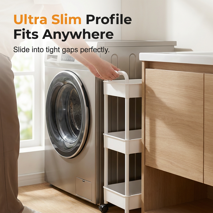 Mobile Kitchen Shelf Organizer with Wheels | Stornfield