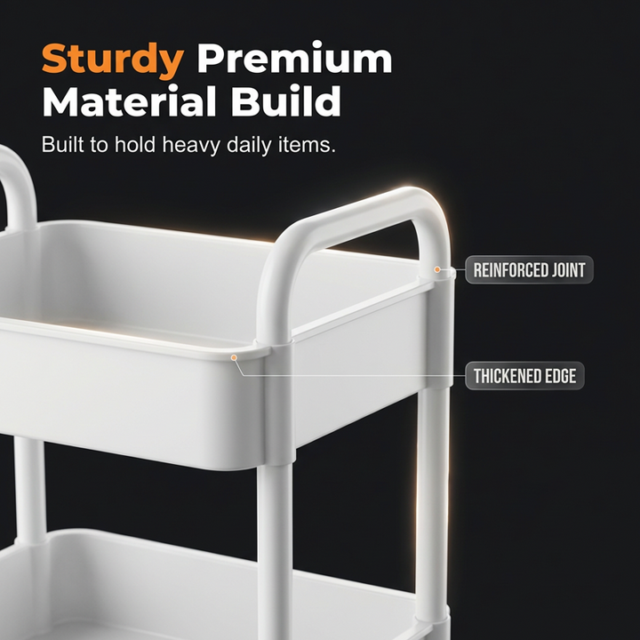 Mobile Kitchen Shelf Organizer with Wheels | Stornfield