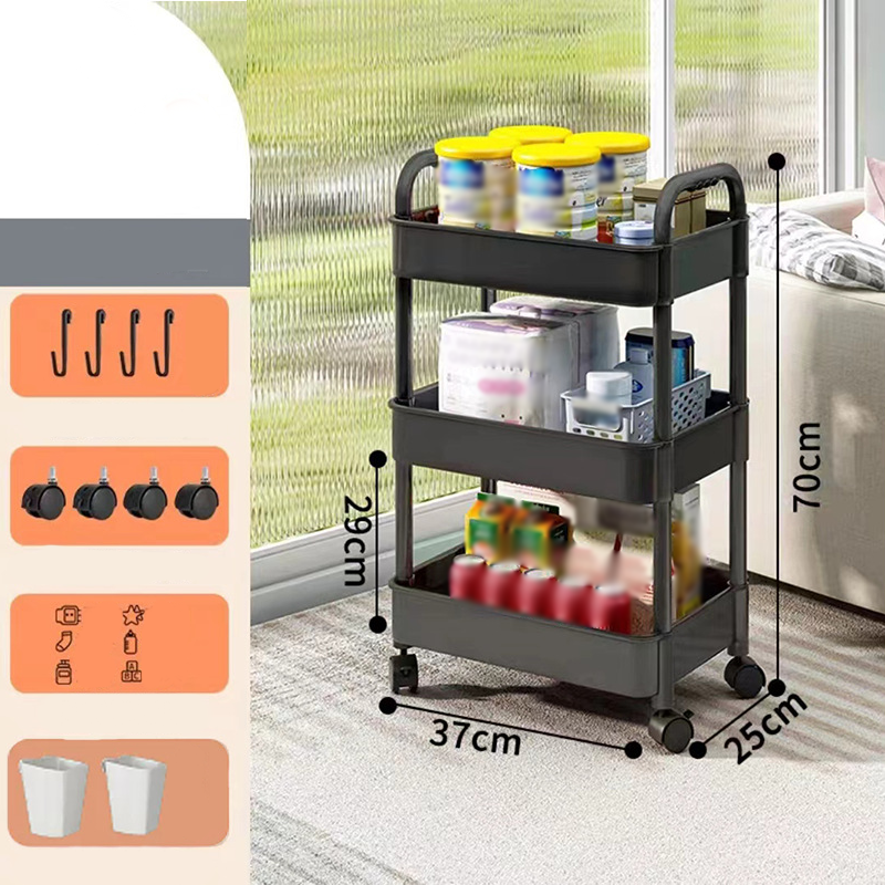 Mobile Kitchen Shelf Organizer with Wheels | Stornfield