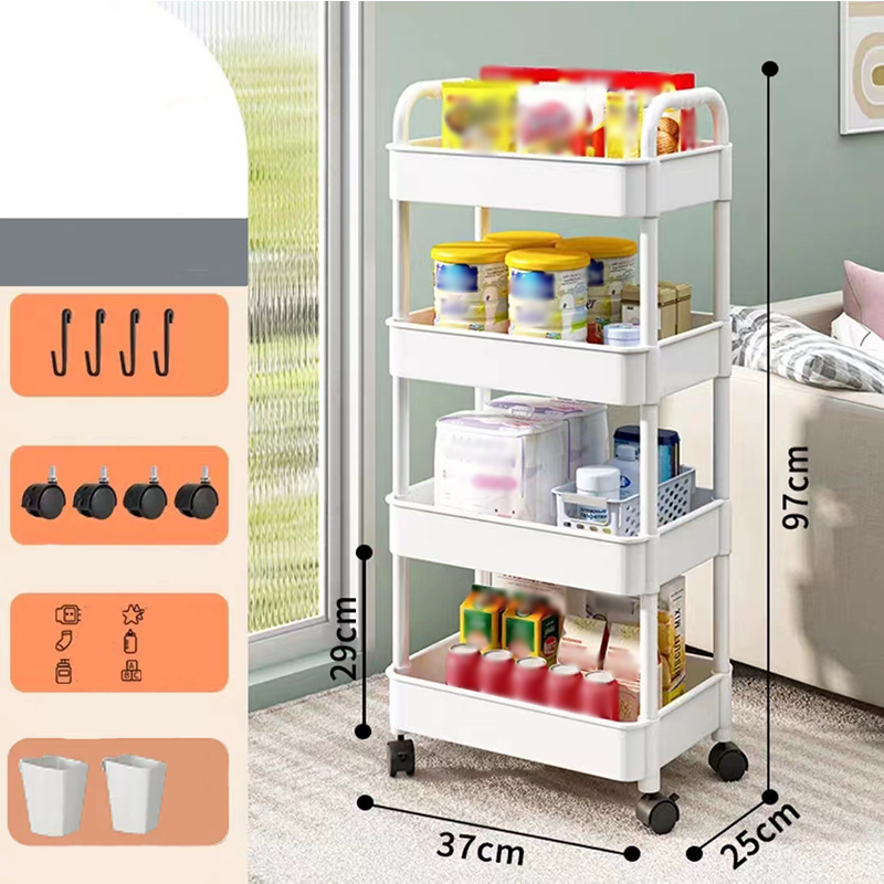 Mobile Kitchen Shelf Organizer with Wheels | Stornfield