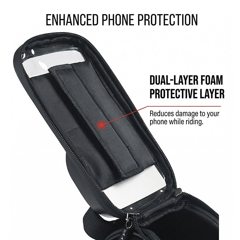 Bike frame bag with phone holder waterproof | Stornfield