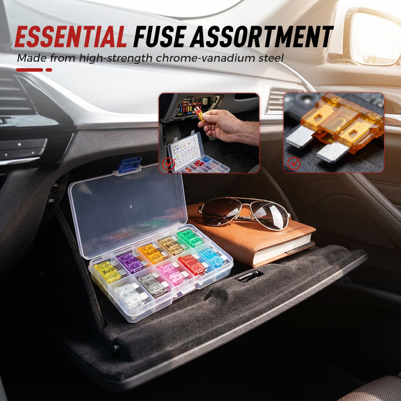Automotive fuse assortment 300 pieces with fuse puller | Stornfield
