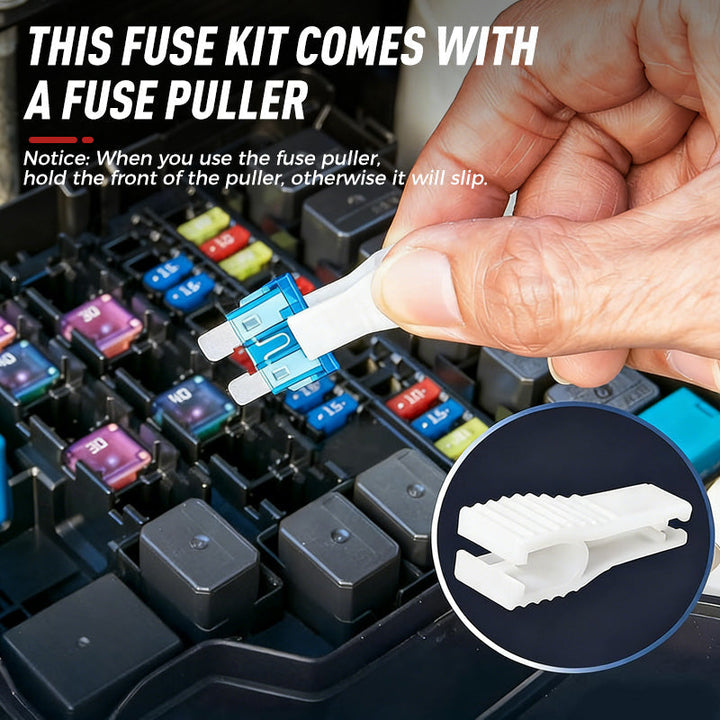 Automotive fuse assortment 300 pieces with fuse puller | Stornfield