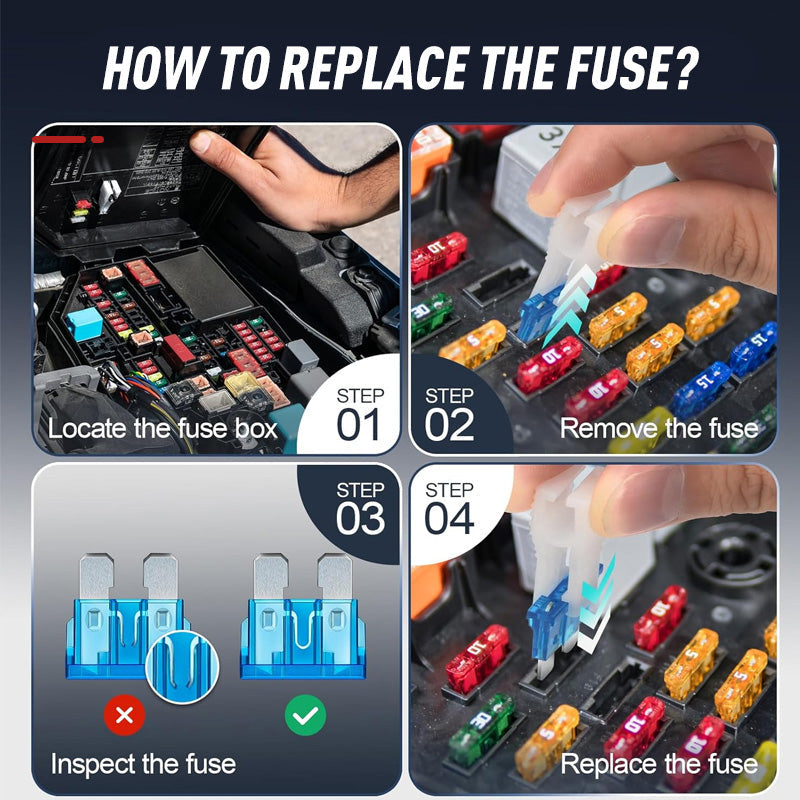 Automotive fuse assortment 300 pieces with fuse puller | Stornfield