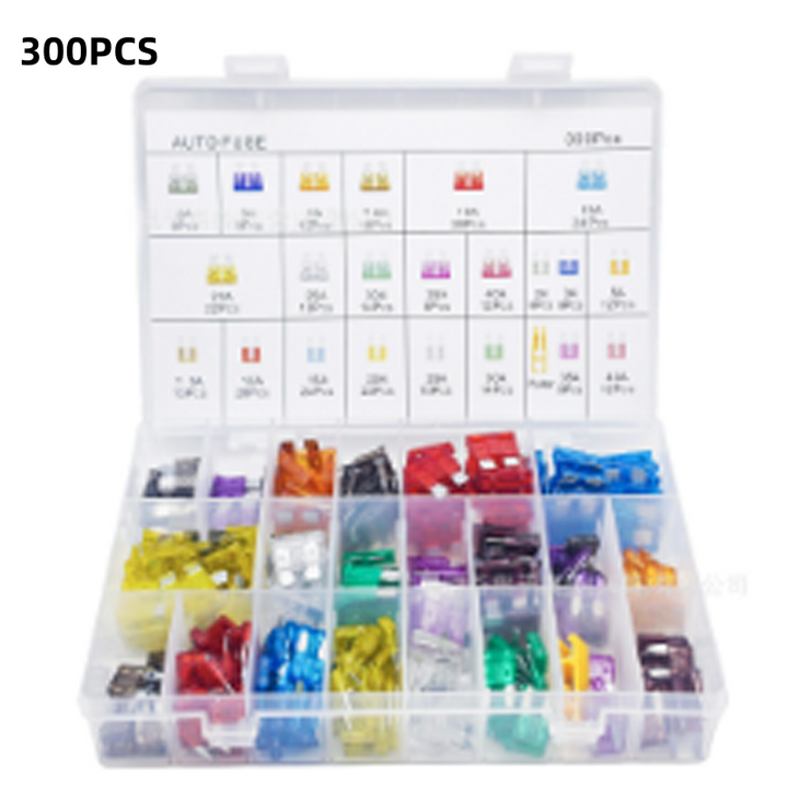 Automotive fuse assortment 300 pieces with fuse puller | Stornfield