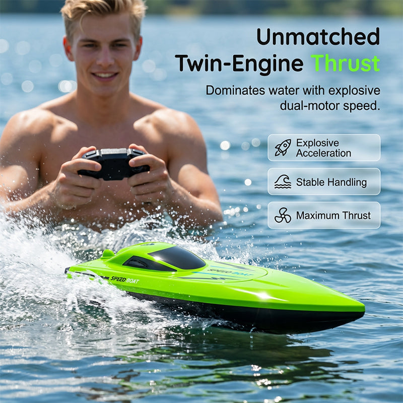 RC racing boat with 2.4 GHz remote control | Stornfield