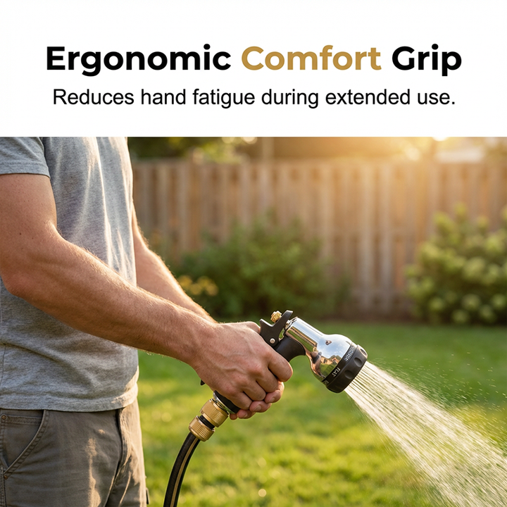 Metal garden hose spray gun with high pressure | Stornfield