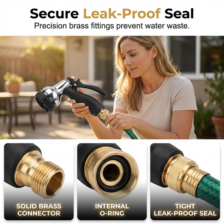 Metal garden hose spray gun with high pressure | Stornfield
