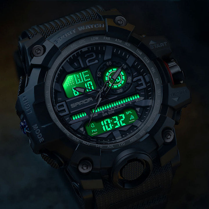 Men's multifunctional watch with luminous display & water protection | Stornfield
