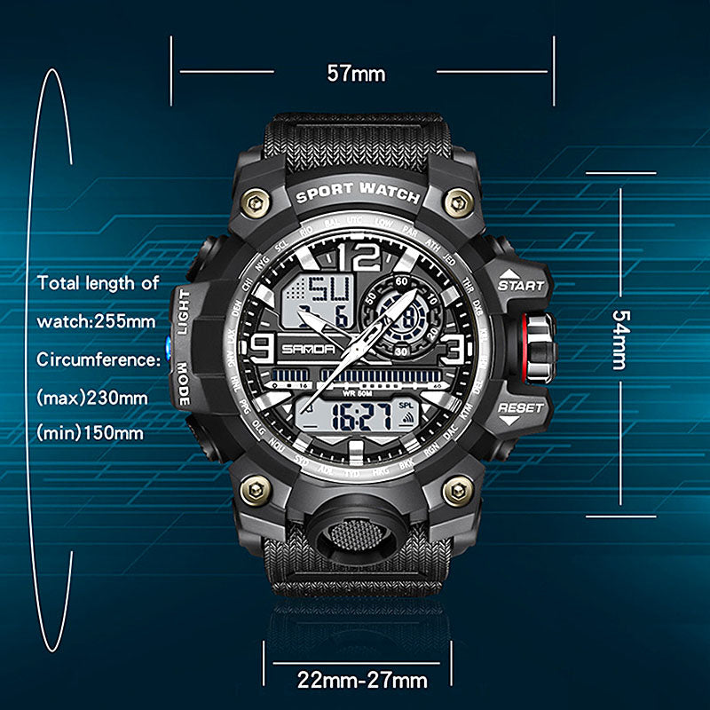 Men's multifunctional watch with luminous display & water protection | Stornfield
