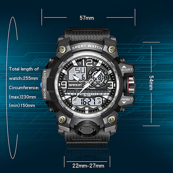 Men's multifunctional watch with luminous display & water protection | Stornfield