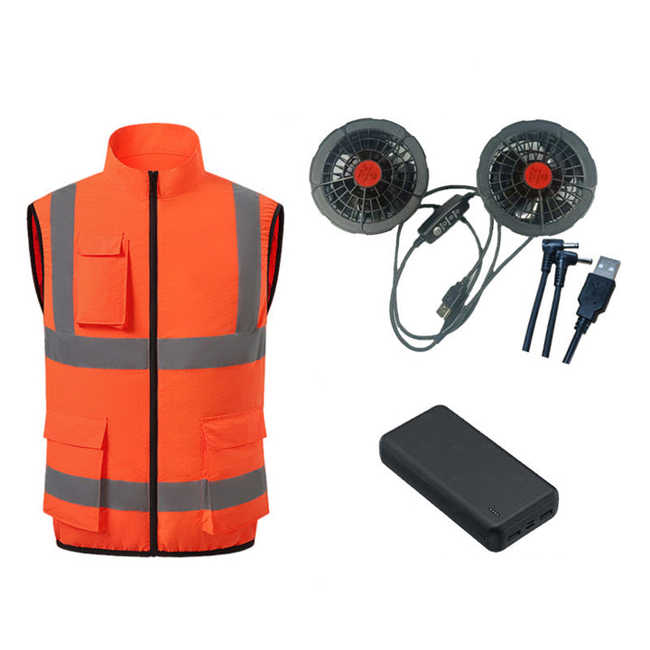 Cooling vest with fans & reflective stripes | Stornfield