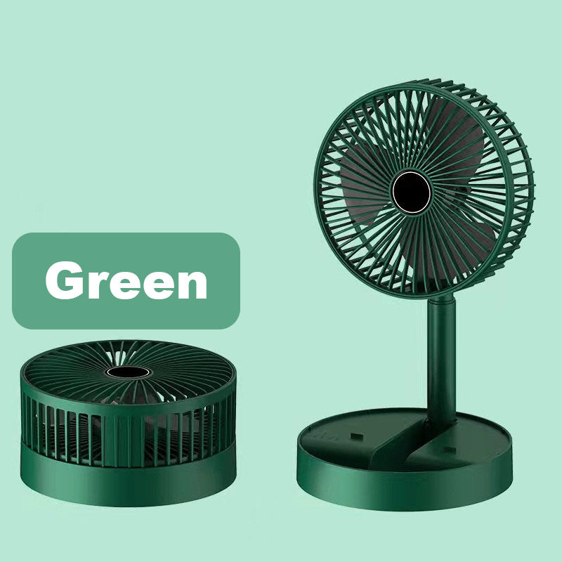 Rechargeable, foldable USB telescope fan – quiet, 180° adjustable, 4 speed levels, portable ✨ | Stornfield