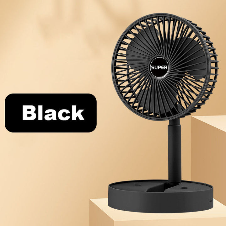 Rechargeable, foldable USB telescope fan – quiet, 180° adjustable, 4 speed levels, portable ✨ | Stornfield