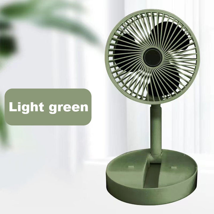 Rechargeable, foldable USB telescope fan – quiet, 180° adjustable, 4 speed levels, portable ✨ | Stornfield