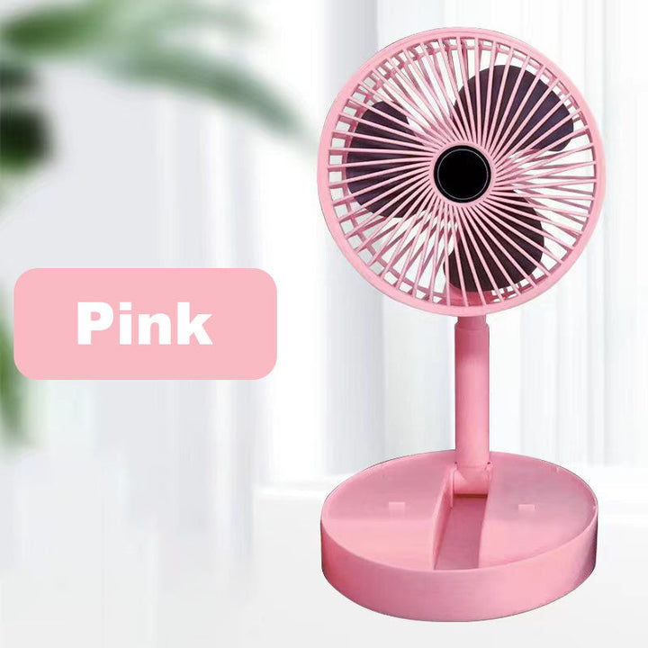 Rechargeable, foldable USB telescope fan – quiet, 180° adjustable, 4 speed levels, portable ✨ | Stornfield
