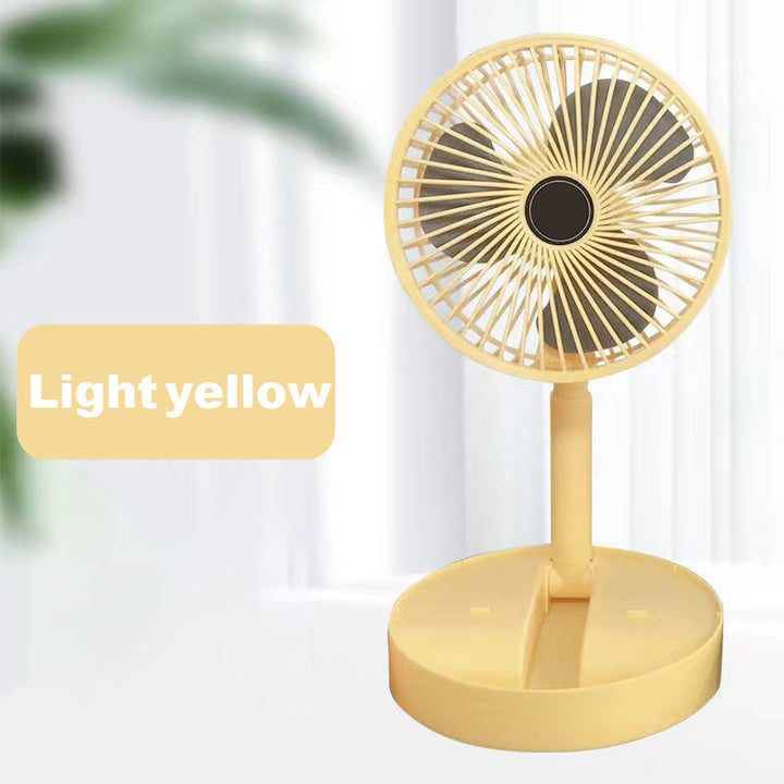 Rechargeable, foldable USB telescope fan – quiet, 180° adjustable, 4 speed levels, portable ✨ | Stornfield