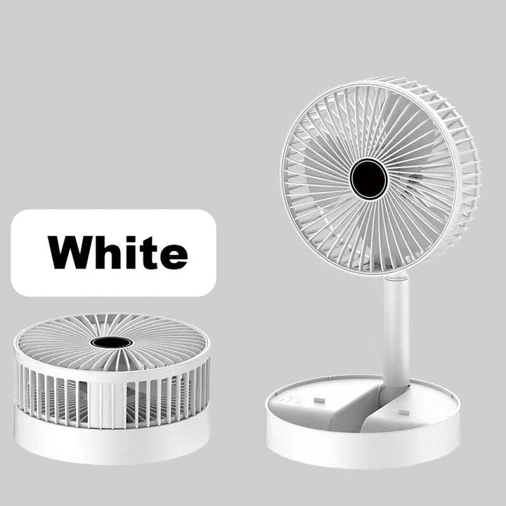 Rechargeable, foldable USB telescope fan – quiet, 180° adjustable, 4 speed levels, portable ✨ | Stornfield
