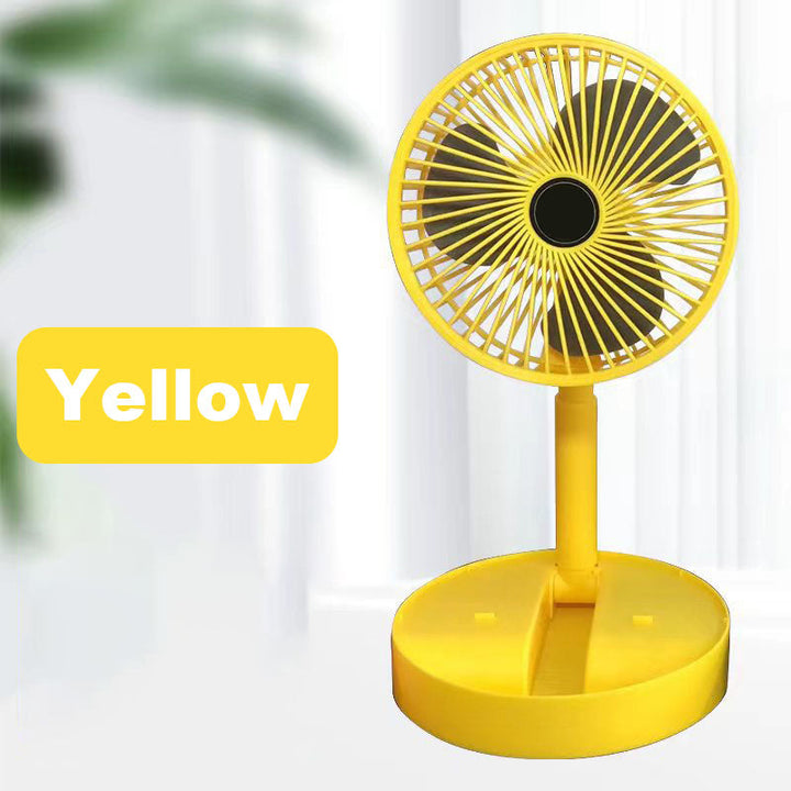 Rechargeable, foldable USB telescope fan – quiet, 180° adjustable, 4 speed levels, portable ✨ | Stornfield