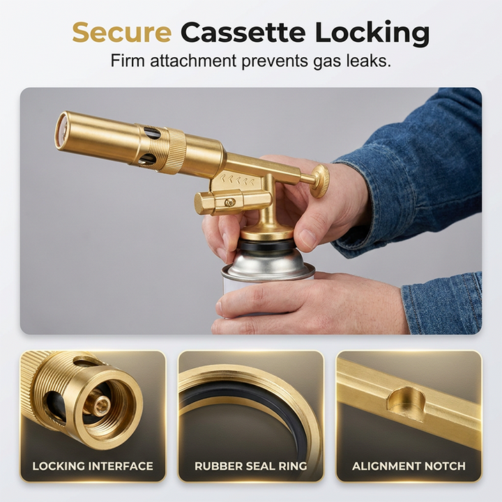 Portable Butane Soldering Torch Set Gold | Stornfield