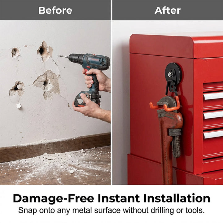 Magnetic double hook for tool storage | Stornfield