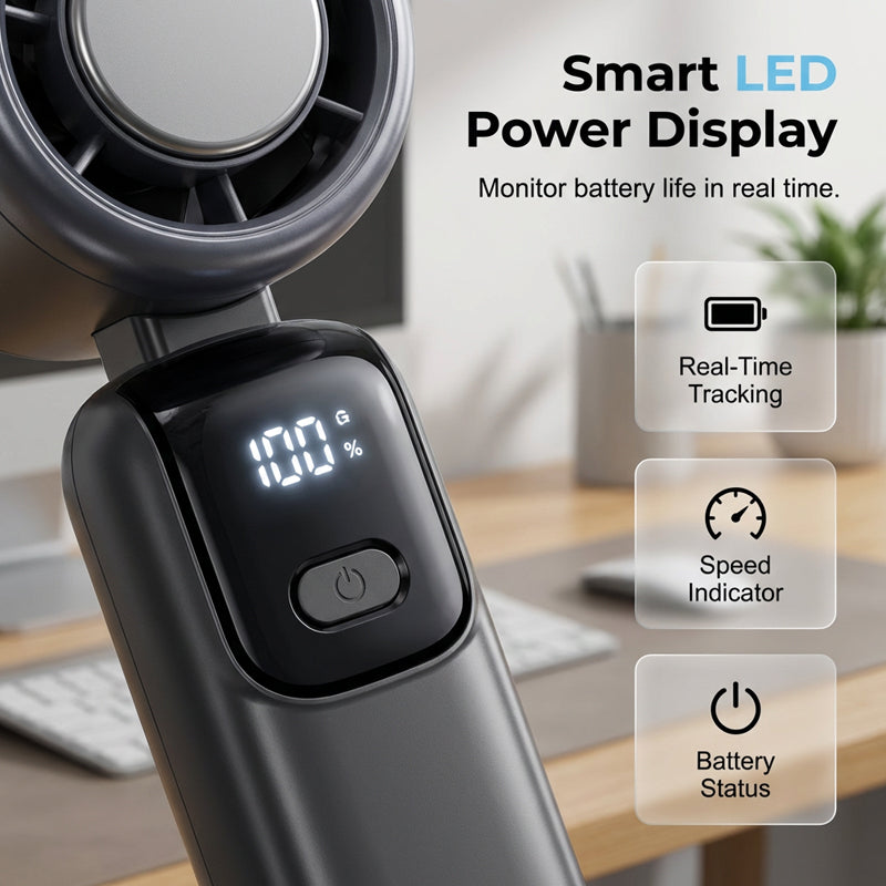 Portable High-Speed Handheld Fan with Ice Cooler | Stornfield