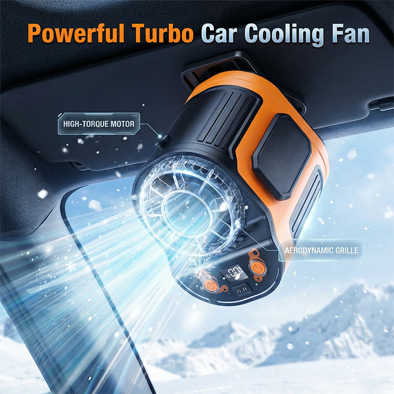 Portable Car Clip On Fan with LED Display | Stornfield