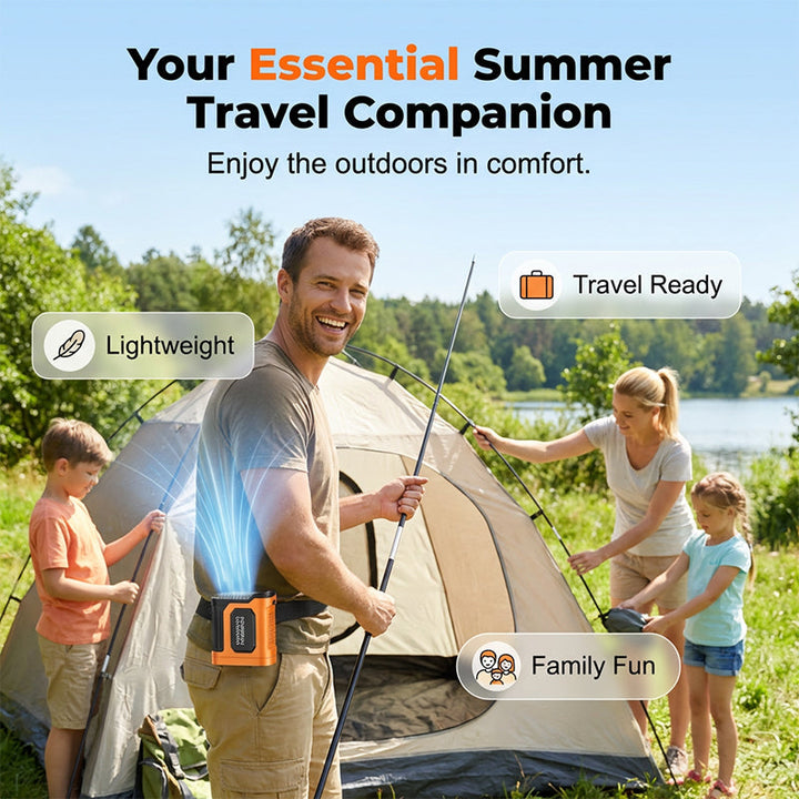 Portable Car Clip On Fan with LED Display | Stornfield