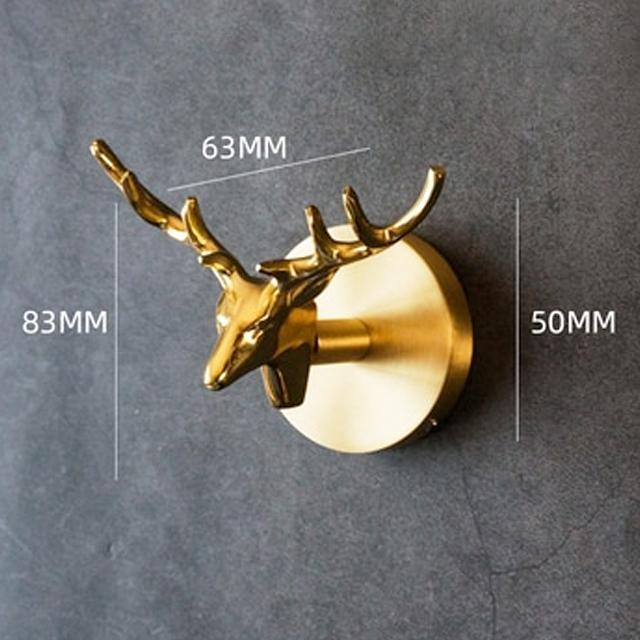 Golden Brass Wall Hooks – Handmade Animal Designs for Stylish Wall Decoration | Stornfield