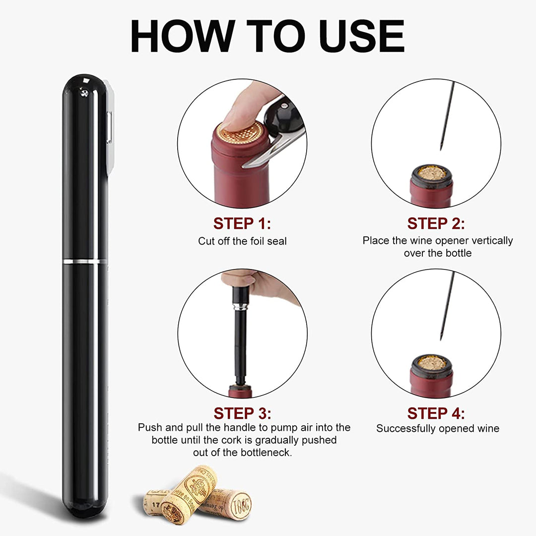 Stainless Steel Air Pump Wine Bottle Opener Bottle Pin Opener | Stornfield