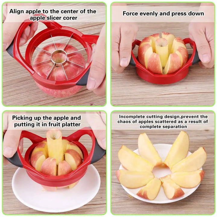 Stornfield Stainless Steel Apple Slicer 8 Blades - Extra Large Corer and Divider